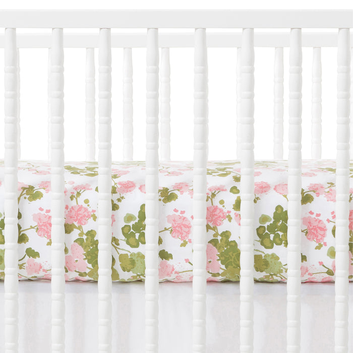 Ouisie Pink Crib Sheet