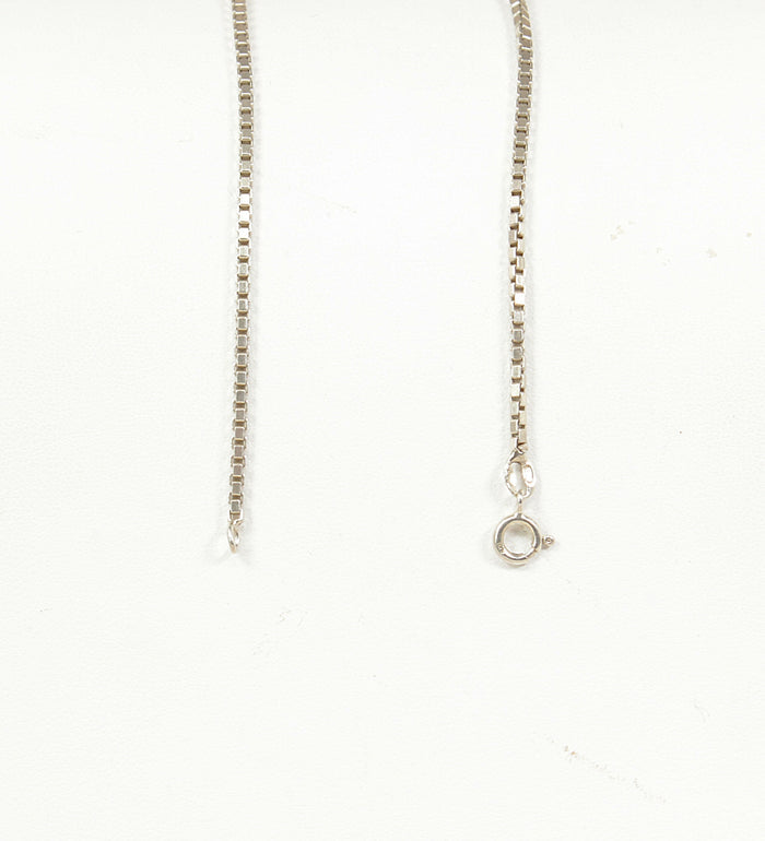 Oversized Sterling Silver & Blue Lace Agate Pendant with 19½-Inch Silver Chain