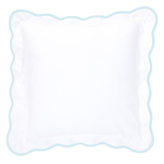 Pale Blue Pique Scallop Bedding