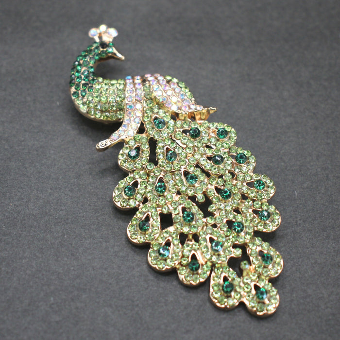 Peacock brooch