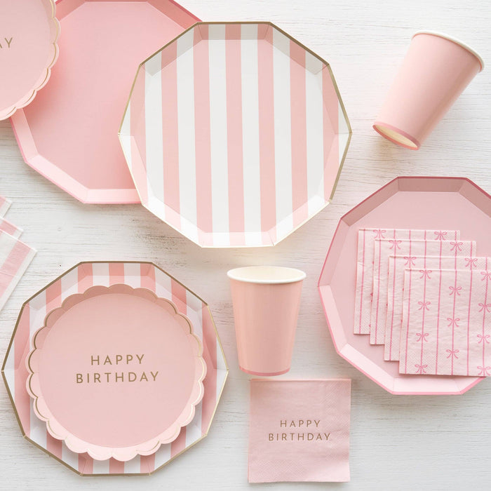 Petal Pink Premium Paper Dinner Plates - The Preppy Bunny