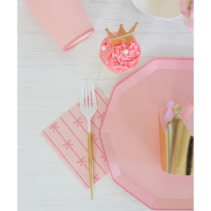 Petal Pink Premium Paper Dinner Plates - The Preppy Bunny