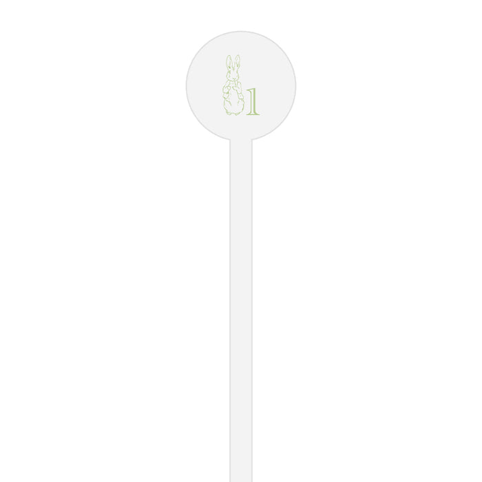 peter rabbit birthday | stir stick | wooden or acrylic round