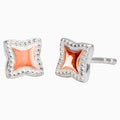 PETITE MILGRAIN STAR STUD- ROSEGOLD