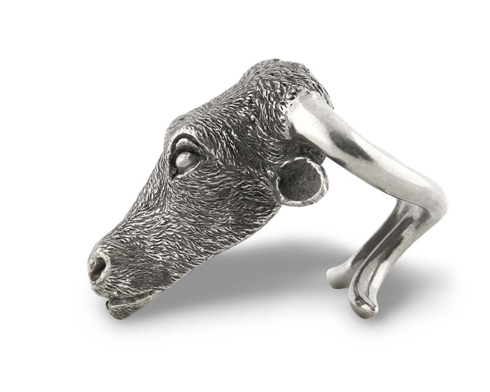 Pewter Steer Head Napkin Ring