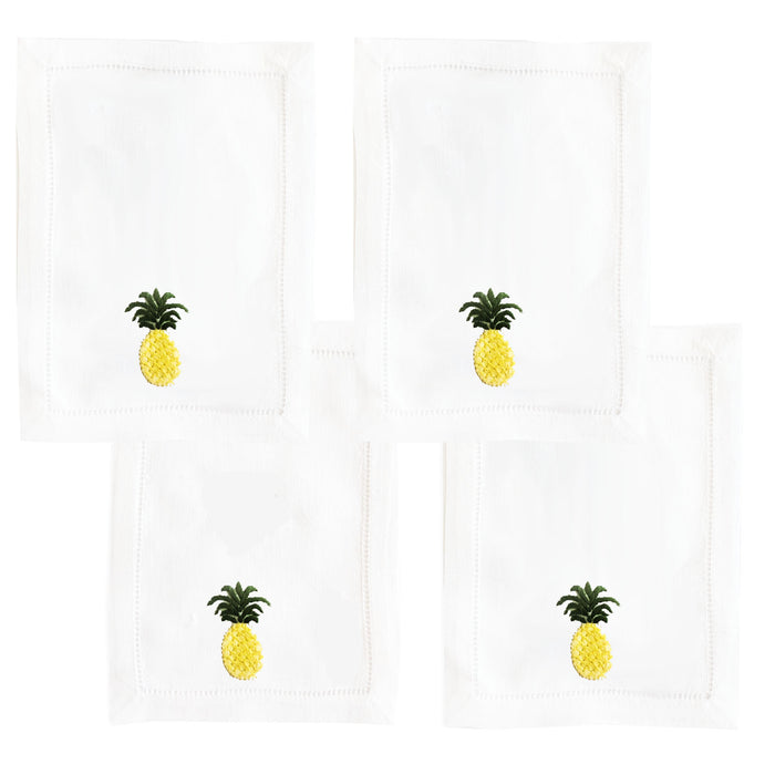 Pineapple Cocktail Napkins, set of 4