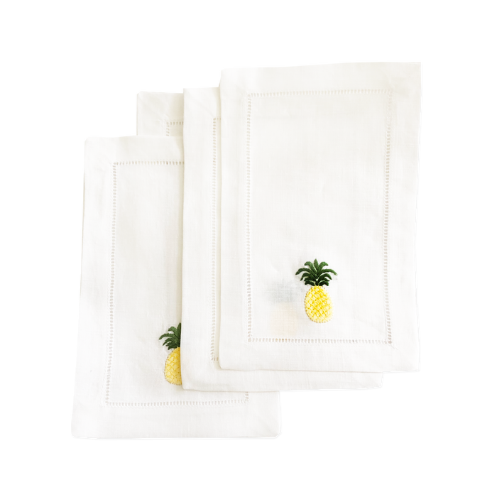 Pineapple Cocktail Napkins, set of 4