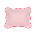 Pink & Hot Pink Linen Scallop Shams