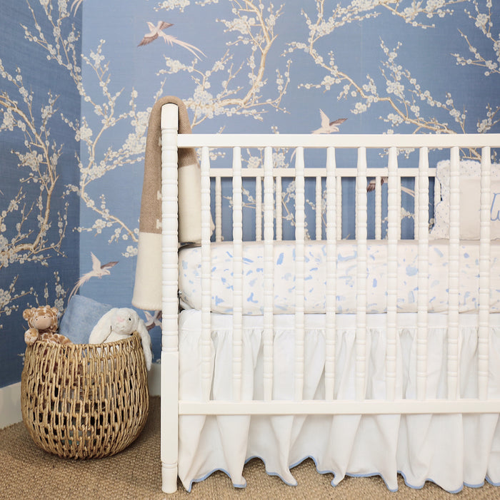 Pink Pique Crib Skirt