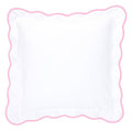 Pink Pique Scallop Shams
