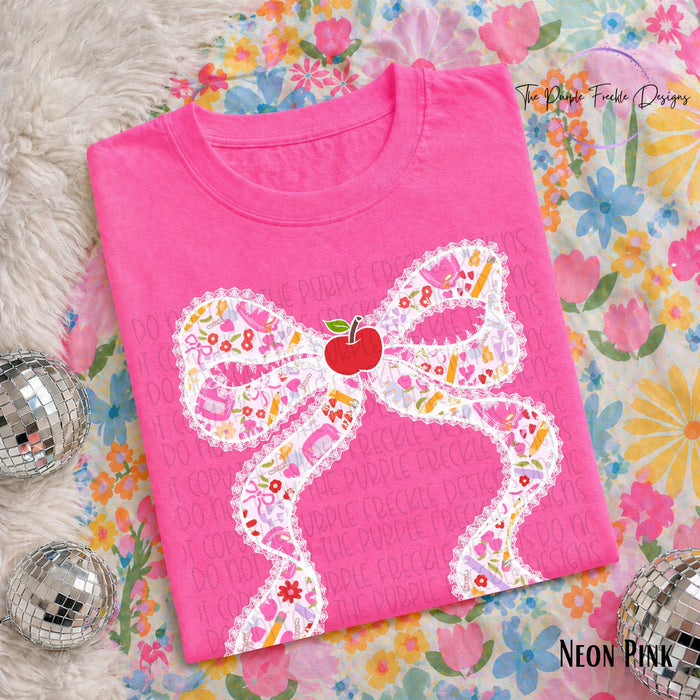 Pink School Bow