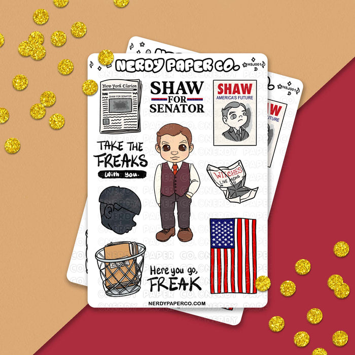 Pompous Candidate - Hand Drawn Character Vinyl Sticker Sheet