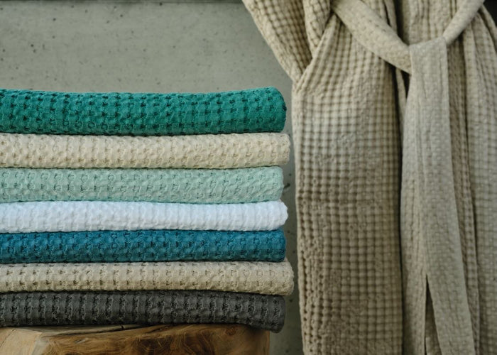 Folded Pousada Hand Towel 18X30 Ice 235 by Abyss at Fig Linens and Home