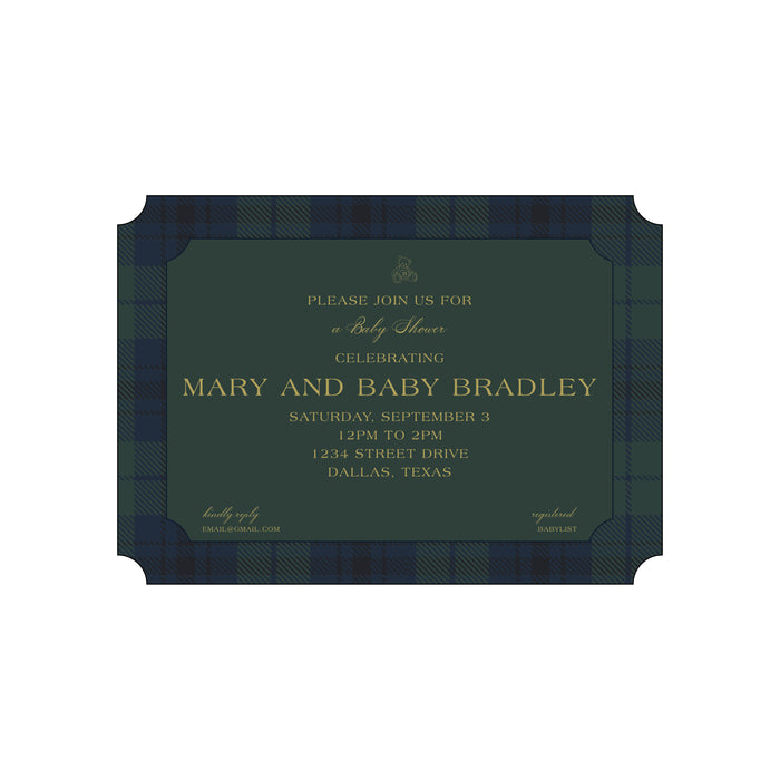 ralph lauren baby shower | invitation