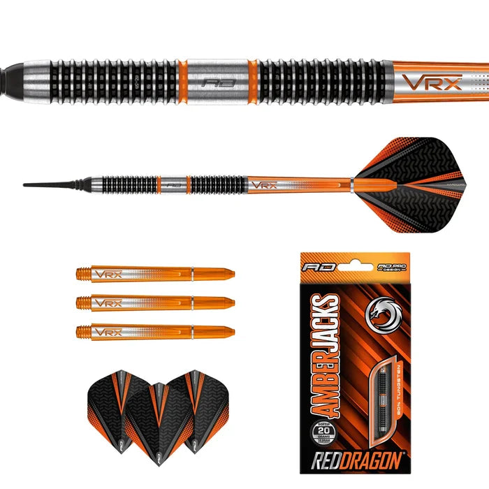 Red Dragon Amberjack 18 Soft Tip Dart Set - 20g
