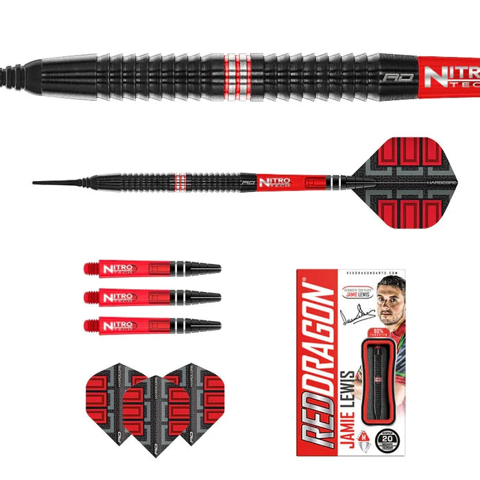 Red Dragon Jamie Lewis SE Soft Tip Dart Set - 20g