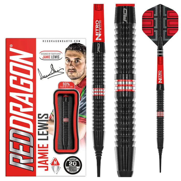Red Dragon Jamie Lewis SE Soft Tip Dart Set - 20g