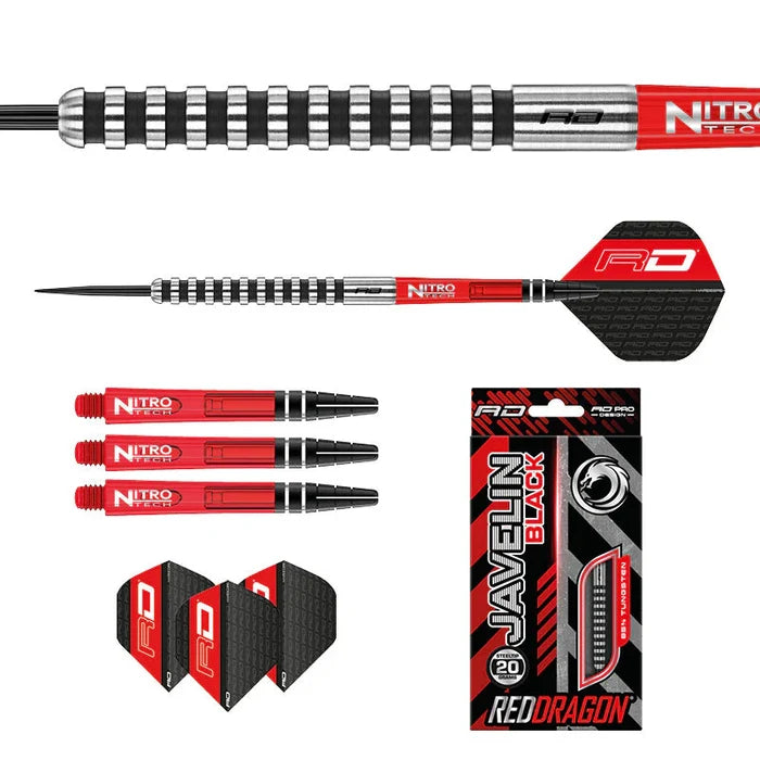 Red Dragon Javelin Black 20g Steel Darts