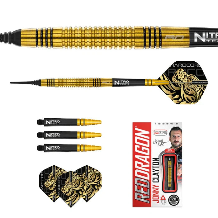 Red Dragon Jonny Clayton Gold 20g Dart Set
