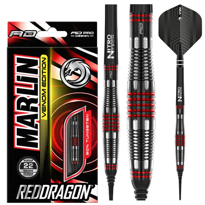 Red Dragon Marlin Venom 22g Soft Tip Dart Set