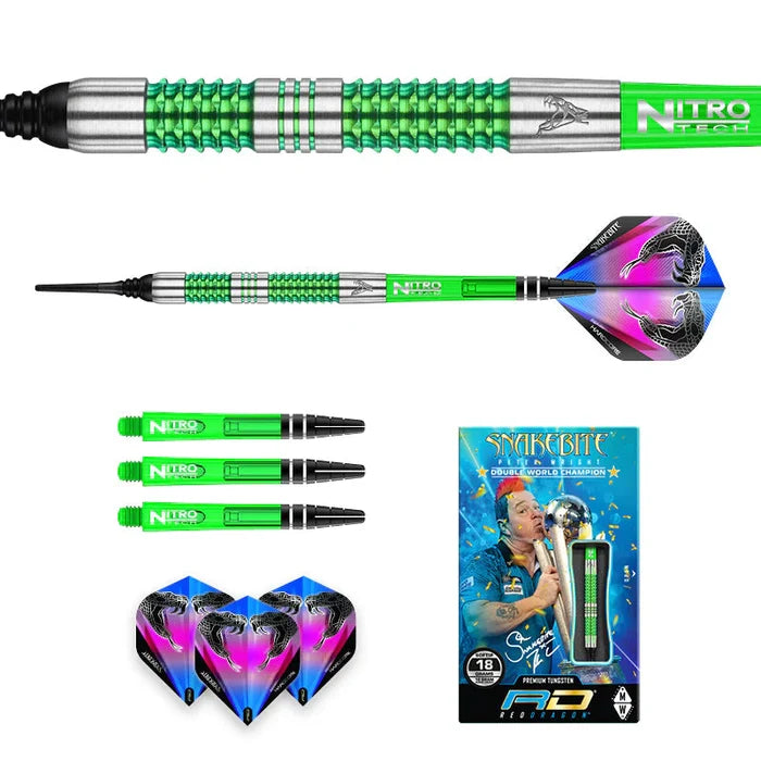 Red Dragon Peter Wright Mamba 22g Soft Tip Dart Set