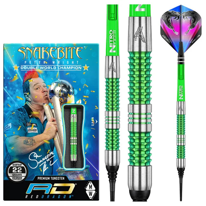 Red Dragon Peter Wright Mamba 22g Soft Tip Dart Set
