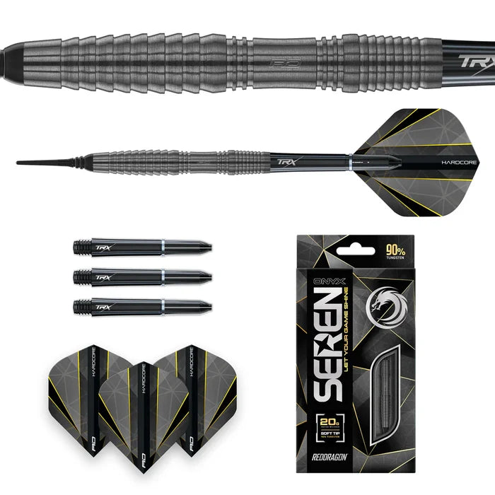 Red Dragon Seren 3 Onyx Soft Tip Dart Set - 18g