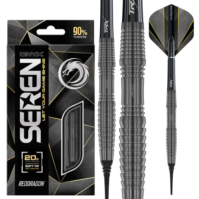 Red Dragon Seren 3 Onyx Soft Tip Dart Set - 18g