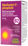 Riboflavine 5' Phosphate (b2) 50mg Biocoenzymée (30caps)