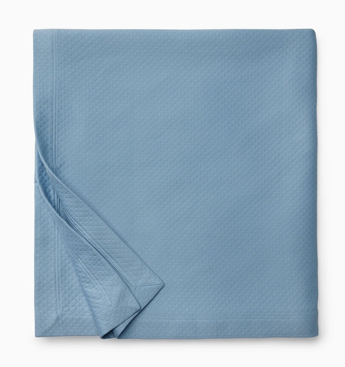 Sferra Coverlet - Rombo Sea Blue Matelasse Coverlet in Queen, King and Twin Size - View 2