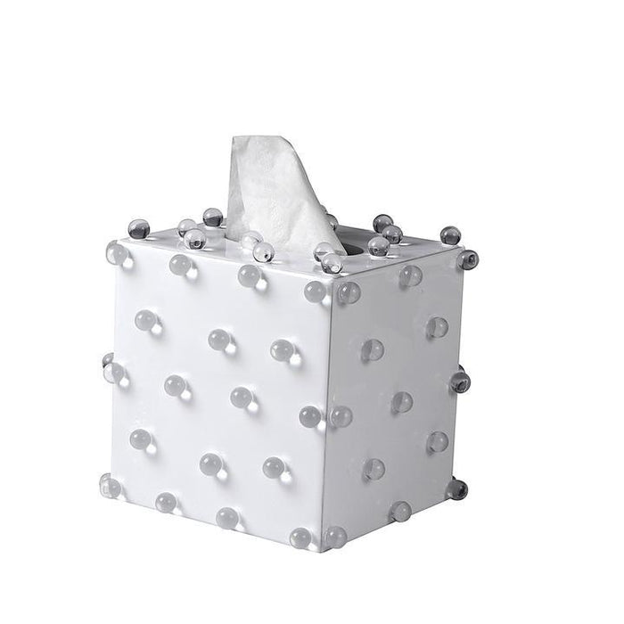 Fig Linens - Roxy White Bath Accessories by Mike + Ally - Boutique Tissue