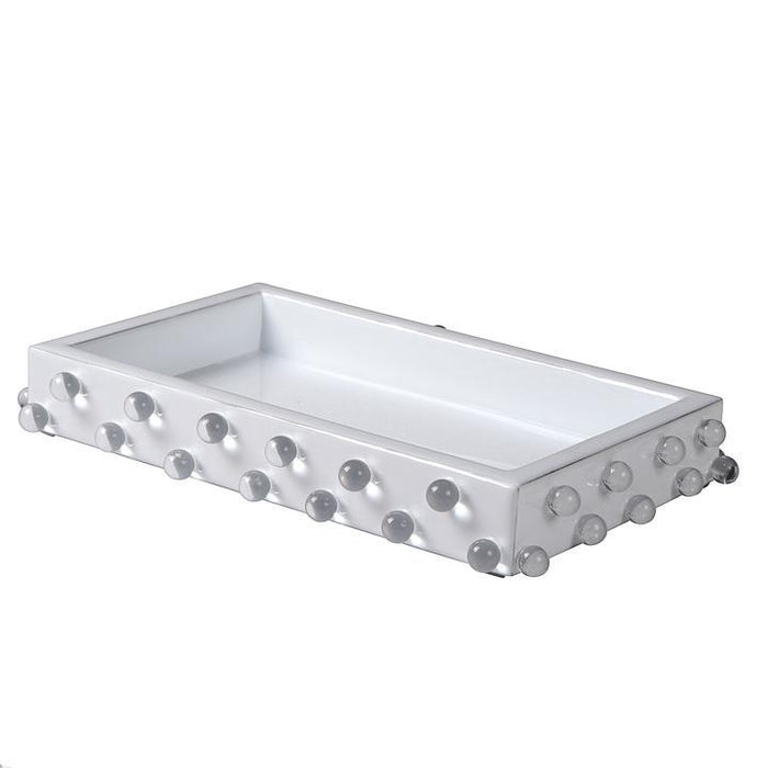Fig Linens - Roxy White Bath Accessories by Mike + Ally - Tray