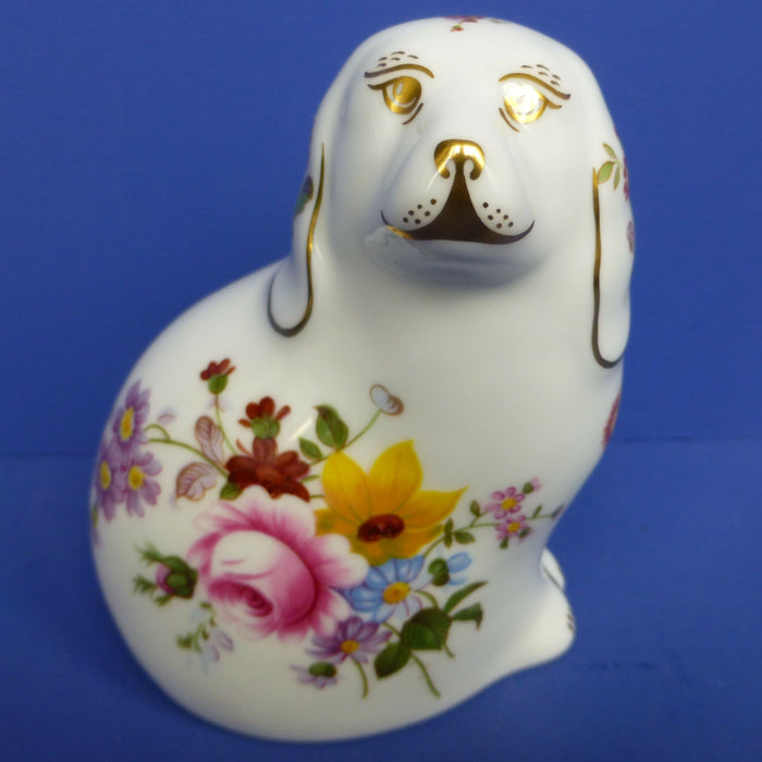Royal Crown Derby Limited Edition Posies Paperweight - The Spaniel (Boxed)