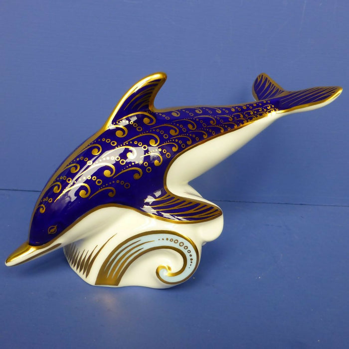 Royal Crown Derby Paperweight - Dolphin