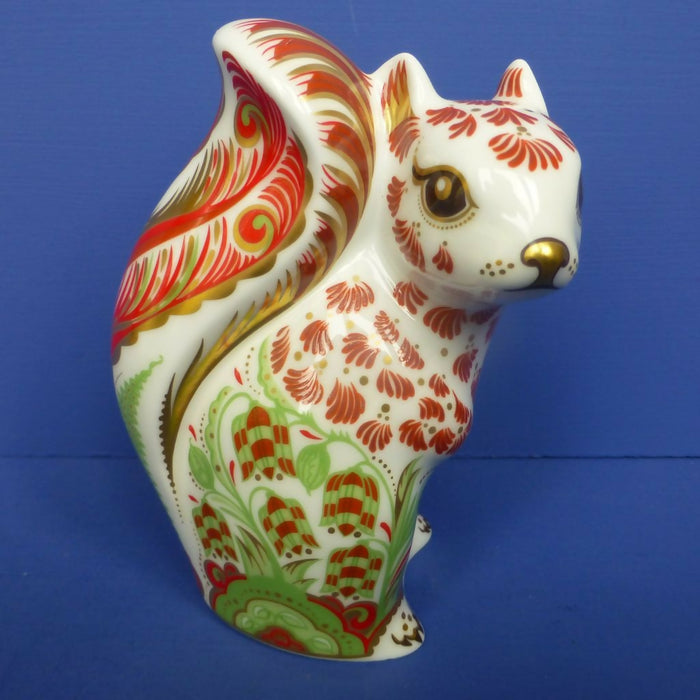 Royal Crown Derby Paperweight - Red Squirrel (Boxed)