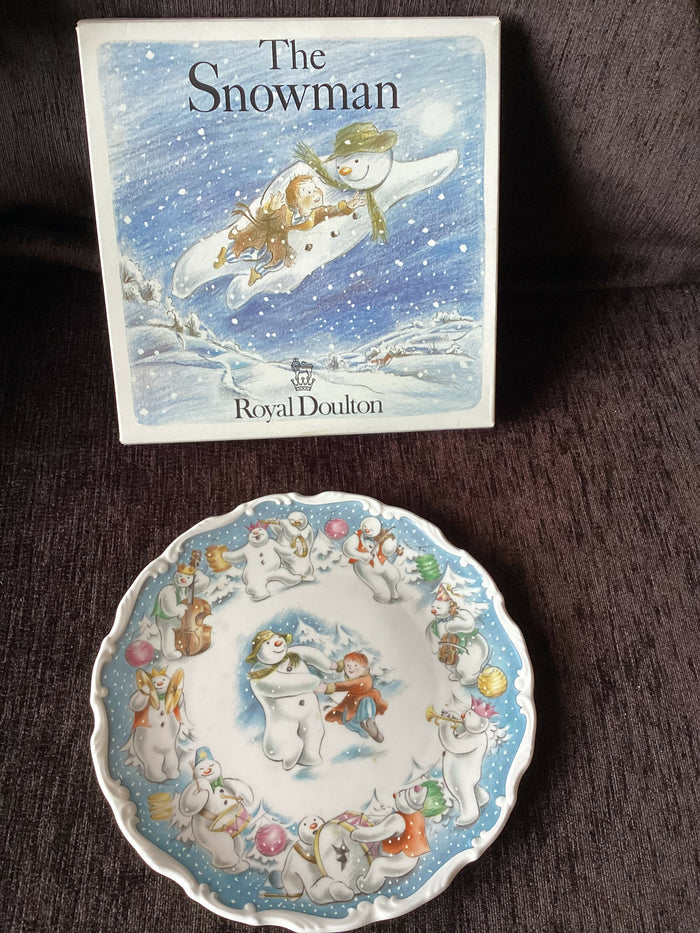 Royal Doulton Snowman Plate - Royal Doulton Dance of the Snowman Plate Boxed