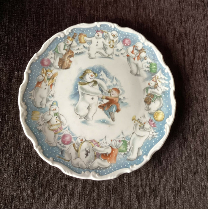 Royal Doulton Snowman Plate - Royal Doulton Dance of the Snowman Plate Boxed