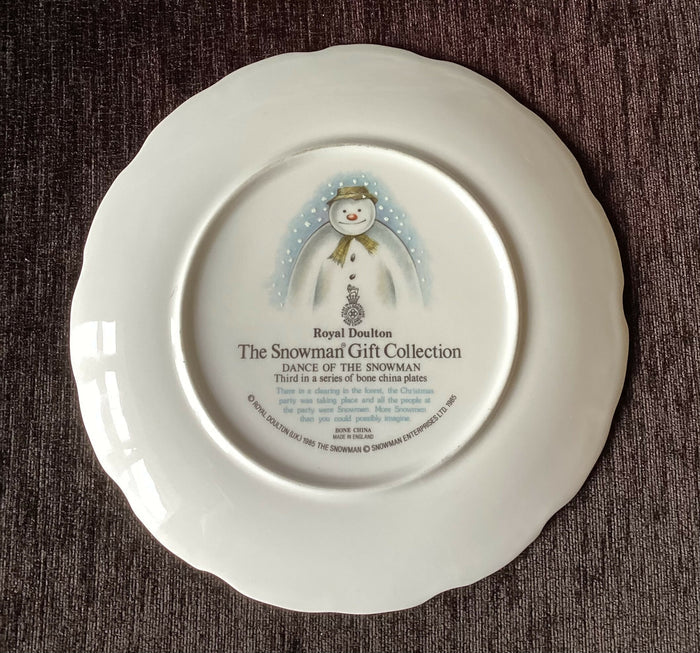 Royal Doulton Snowman Plate - Royal Doulton Dance of the Snowman Plate Boxed