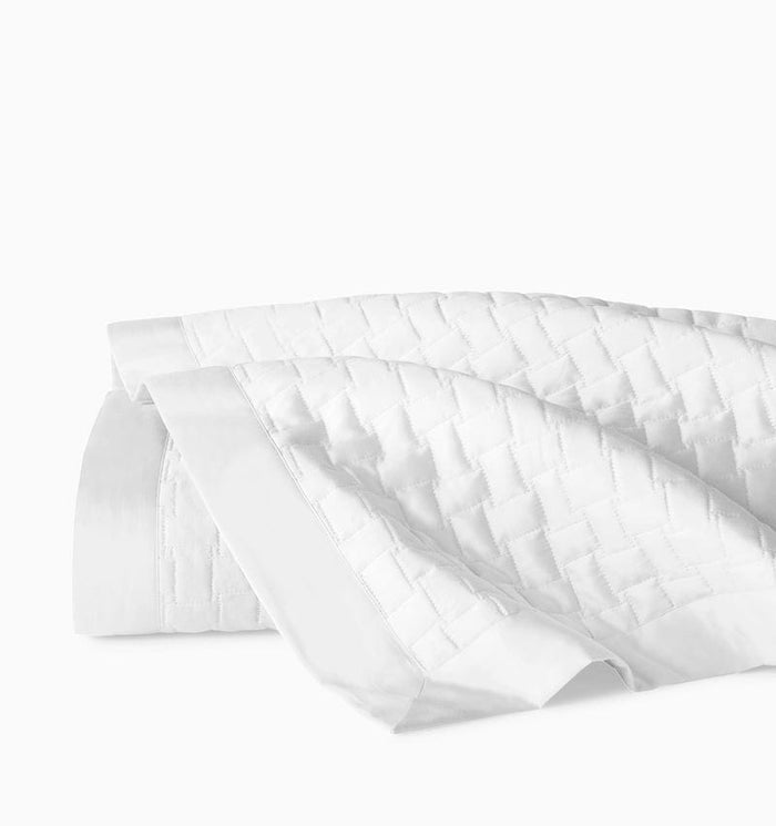 Quilted Coverlet - Sferra Bedding - Sampietrini White Quilts at Fig Linens and Home