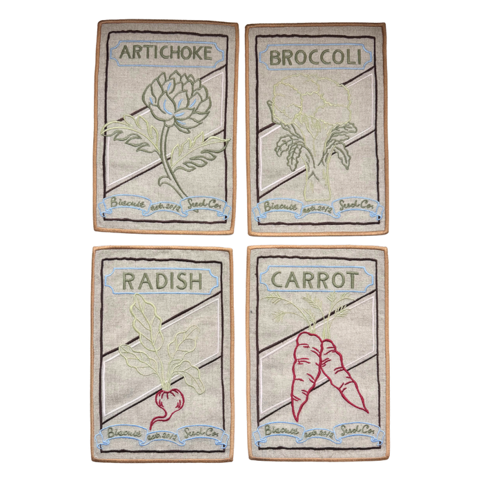 Seed Packet Cocktail Napkins, set of 4