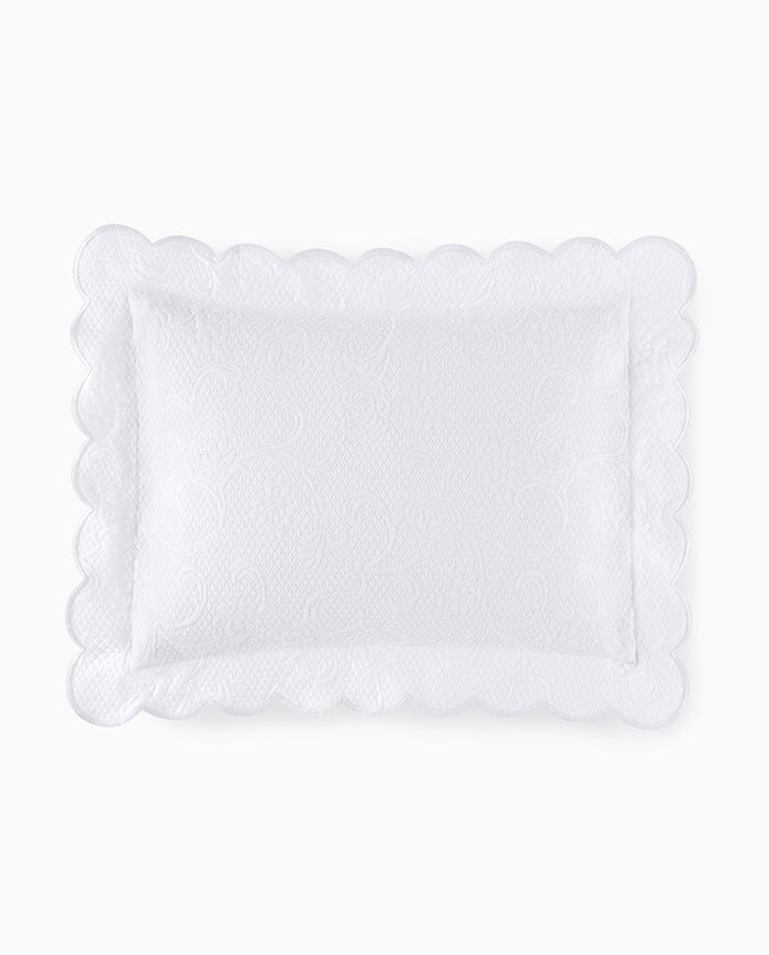 White Sham - Alice Matelasse - Sferra Bedding at Fig Linens and Home