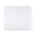 Fitted Sheet - Sferra Celeste White Cotton Percale - Crisp White Bed Sheet at Fig Linens and Home