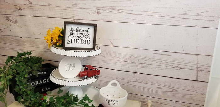 She Believed She Could So She Did Sign | Inspirational Gift for Her