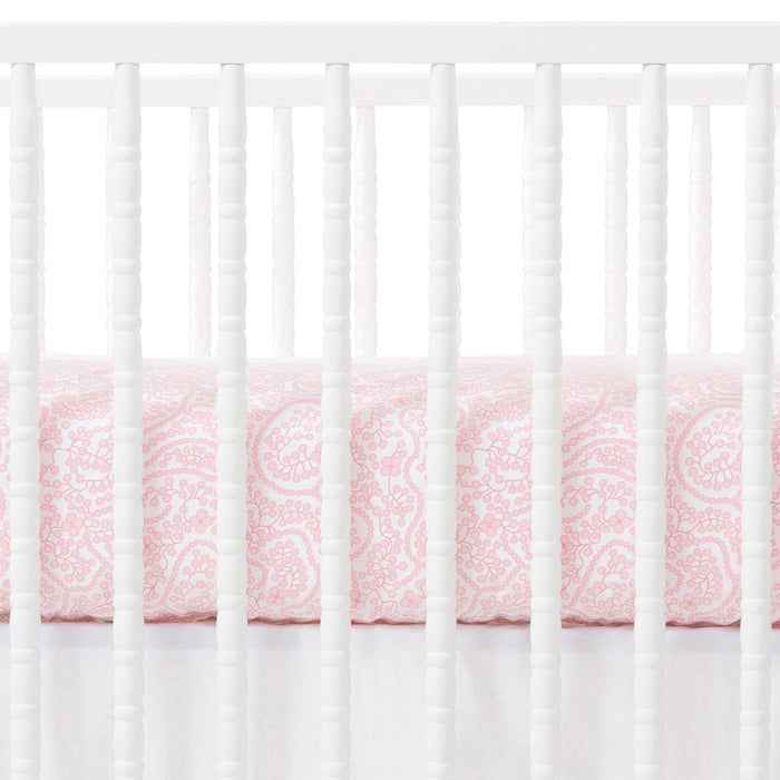 Shelby Pink Crib Sheet, Pink