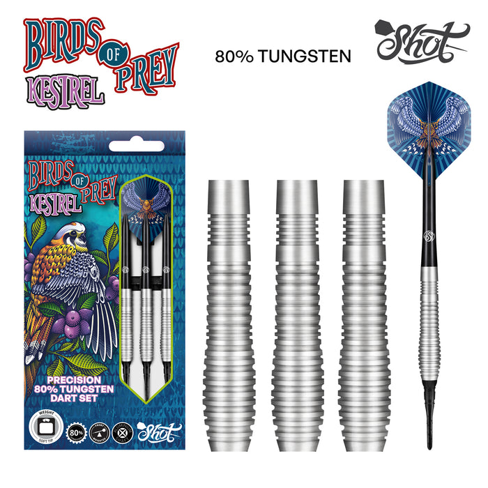 Shot Darts Birds of Prey Kestrel Soft Tip Dart Set - 18g