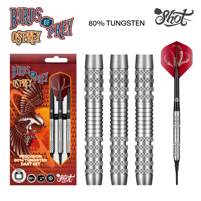 Shot Darts Birds of Prey Osprey Soft Tip Dart Set - 18g