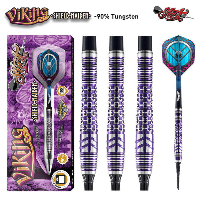 Shot Darts Viking Shield-Maiden Soft Tip Dart Set - 18g