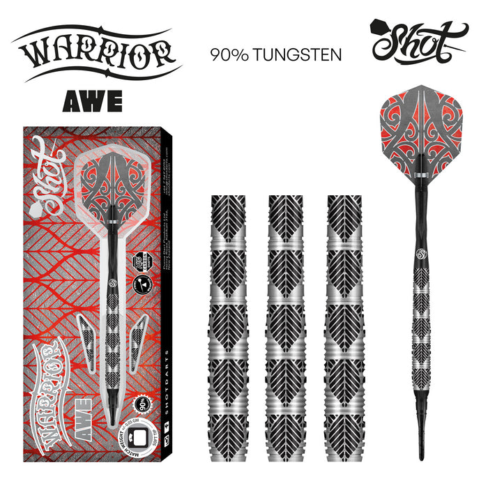 Shot Darts Warrior Awe Soft Tip Dart Set - 18g