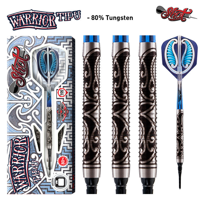 Shot Darts Warrior Tipu Soft Tip Dart Sets