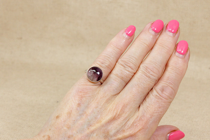 Silver & Blue John Ring